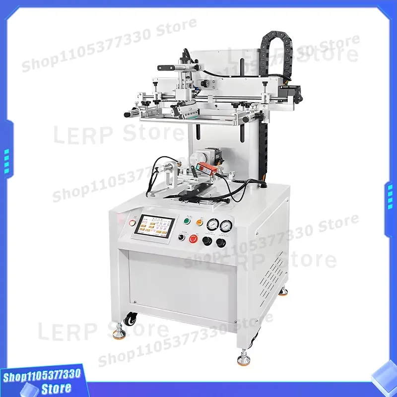 High Definition Circular Screen Printing Machine for Paper Cup Metal Aerosol Can PET Glass Plastic Bottle Curved Surface