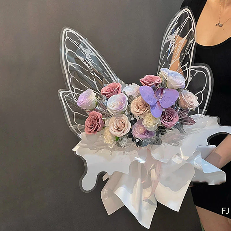 Sets DIY Gift Pack Butterfly Wings Flower Wrap for Mother's Day, Birthday