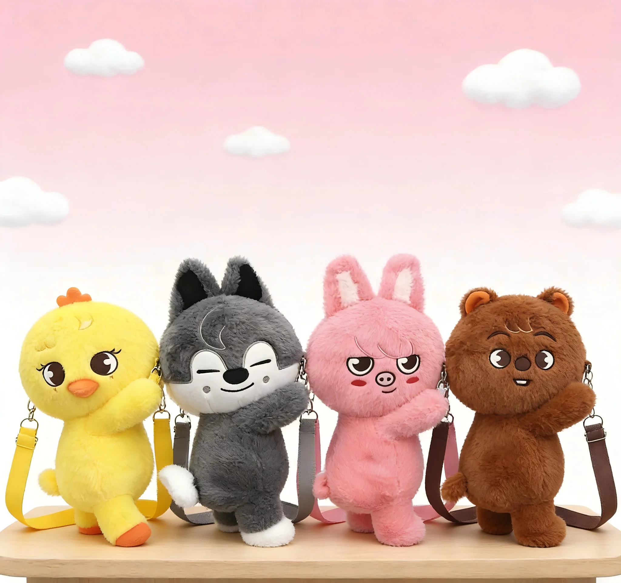 

Мягкая игрушка SKZOO Doll STRAY KIDS: плюшевые фигурки K-pop айдолов (волк, медведь, лисы, утка) – подарок