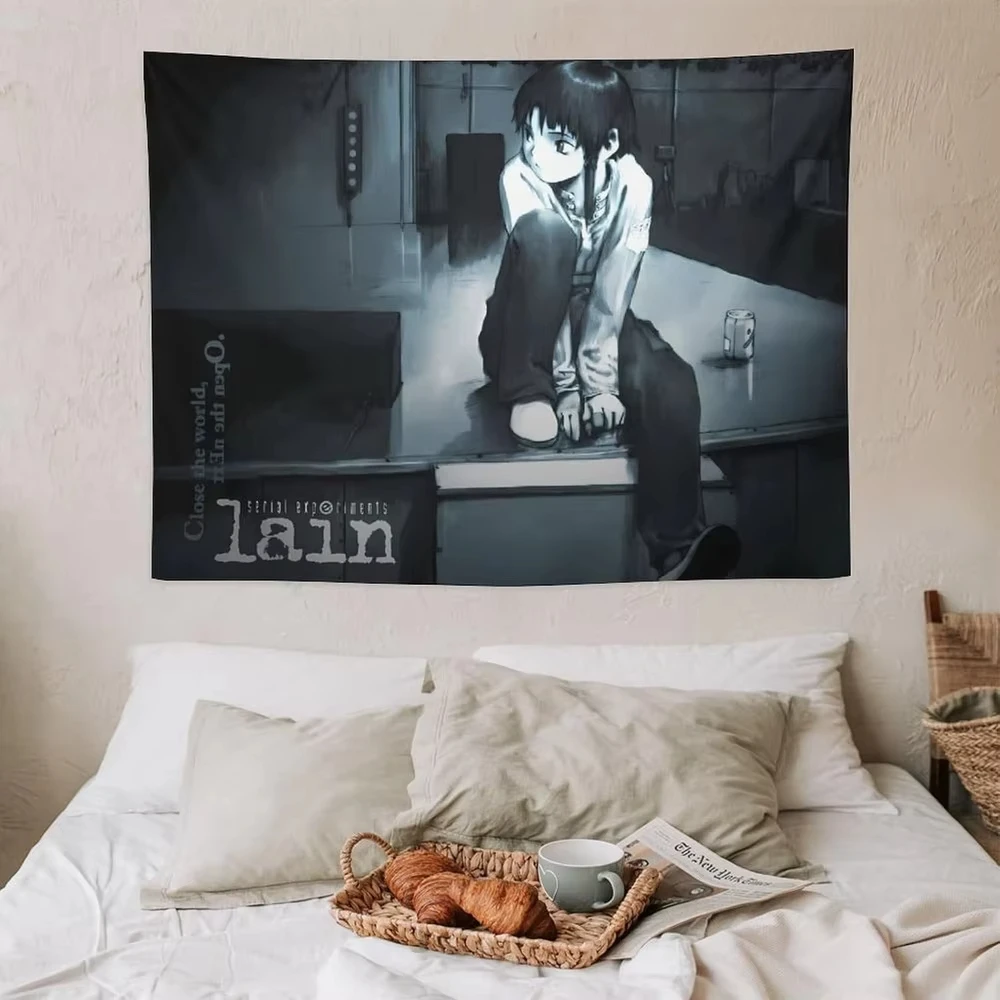 Dark Themed Anime Tapestry, Atmosphere Enhancing Wall Hanging for Gaming Room Bedroom Living Room Dorm Decor