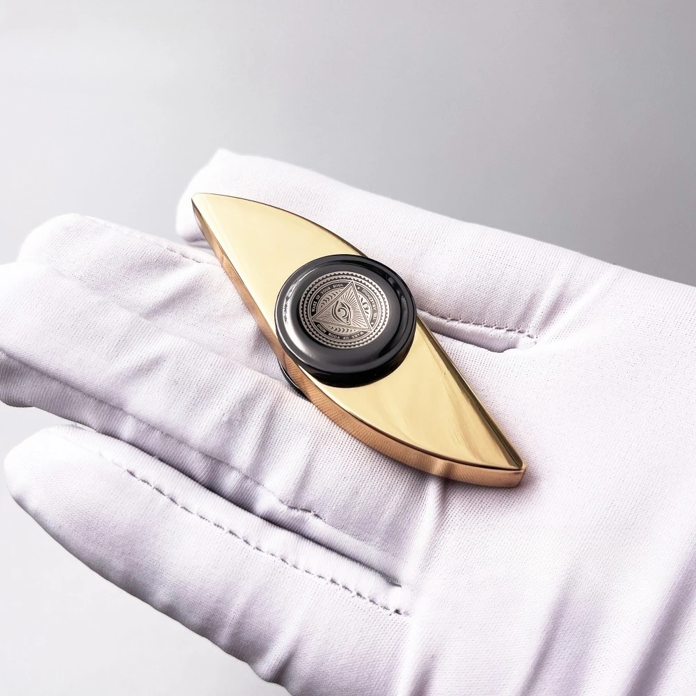 Fidget Cube Złote Oko Mocy Mechaniczny Metalowy Spinner Dwustronny Zabawka Antystresowa