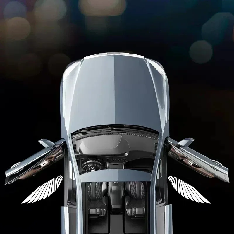1Pair Angel Wings Car Door Light Wireless LED Welcome Projector Shadow Lamp HD Logo Courtesy Light for Cars Auto Accessories