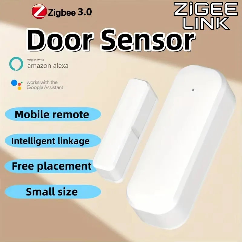 

1-4PCS Tuya Smart Home Zigbee 3.0 Door Sensor Window Open Closed Detector Home Security Alarm System works with Alexa Google