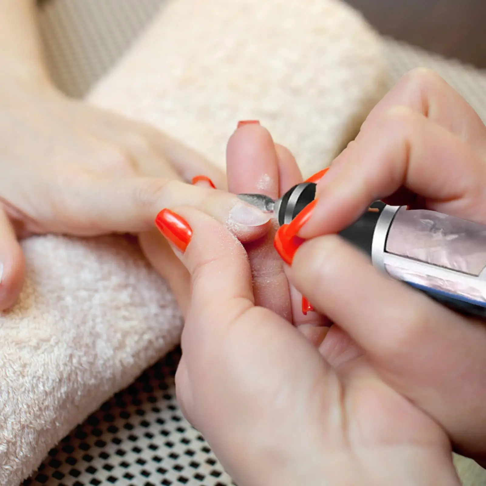 Professional 4 Speeds Electric Portable Nail Drill Machine Rechargeable Low Noise Nail Sander File for Manicure Salon Tool