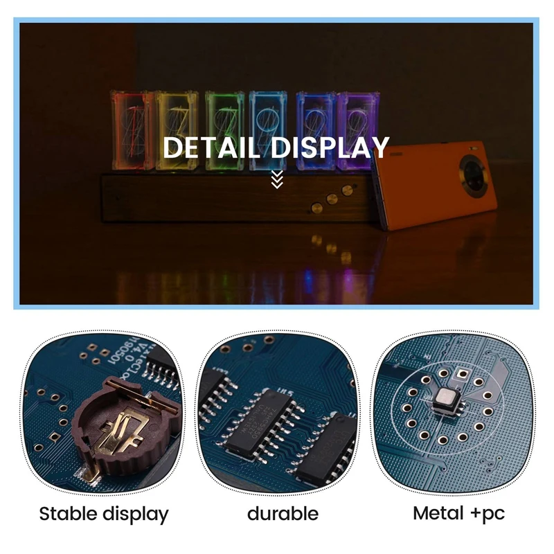 Nixie Tube Clock reloj Digital LED, Kit de placa de circuito de regalo, sin tubos PCBA, DIY In14 In4