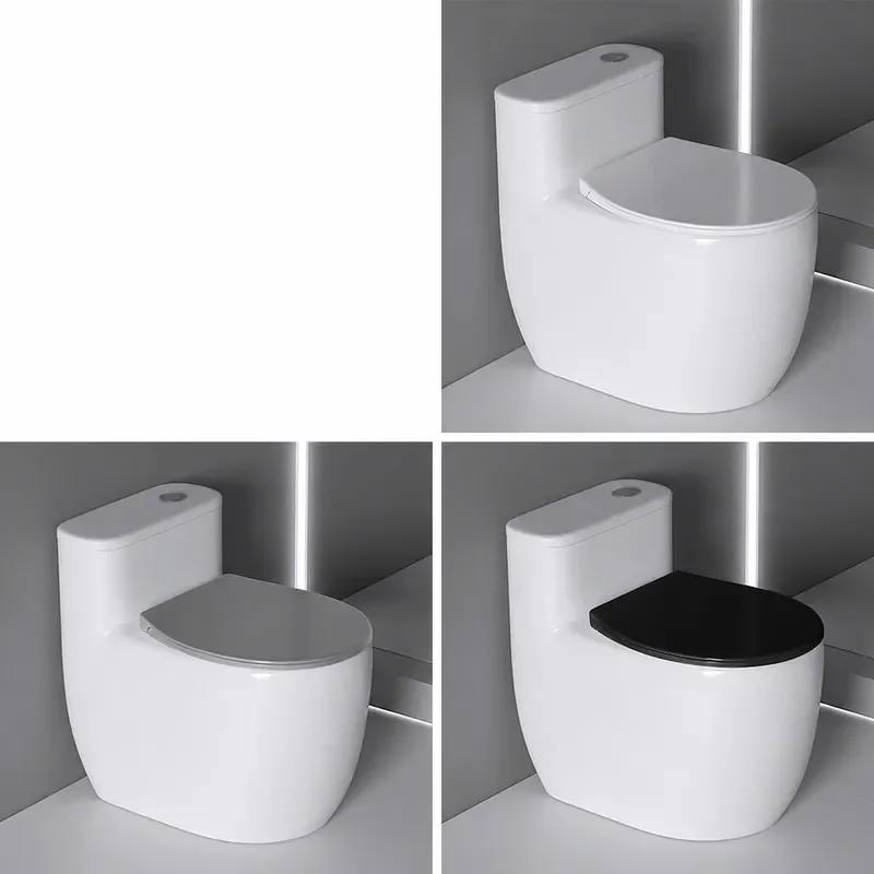 Compact Square Siphon Toilet 61cm 58cm Small Size Bathroom Fixture for Apartment Home Use Anti Splash Design Ordinary