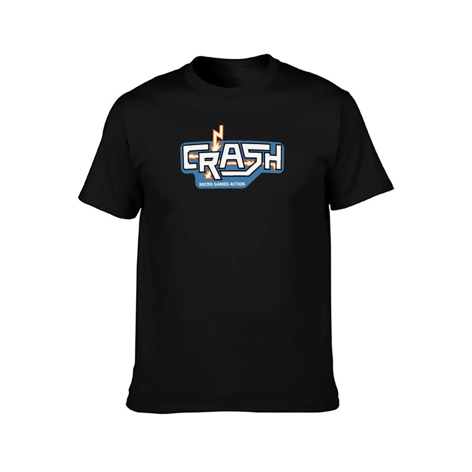 Crash - the Spectrum magazine T-Shirt, Summer Casual Cotton Tee, Oversized Streetwear Tops, Vintage Graphic Print, 100% Cotton