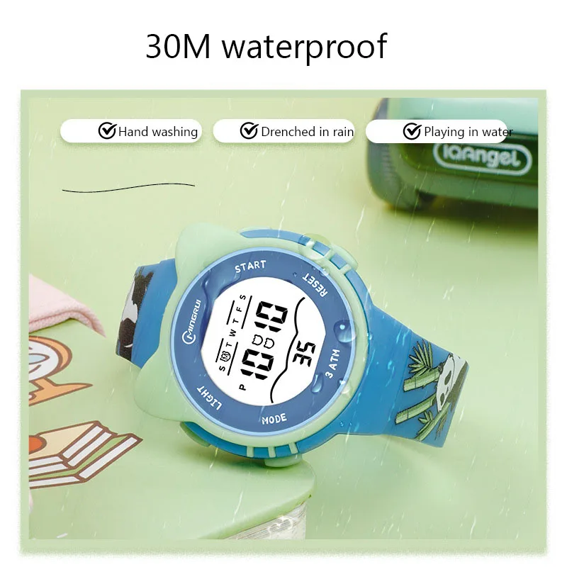 Children's Watch Girl Boy Waterproof Cute Cartoon Alarm Clock Student Electronic Luminous Watch Reloj C28