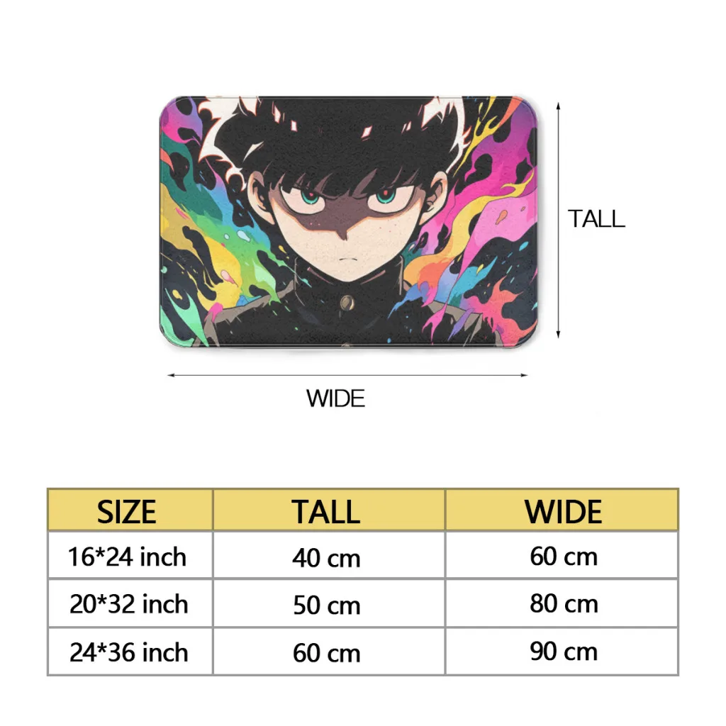 Hot-Anime-Mob-Psycho-100 Room Rug   Carpet Flannel  Interior Home Decorations Dressing