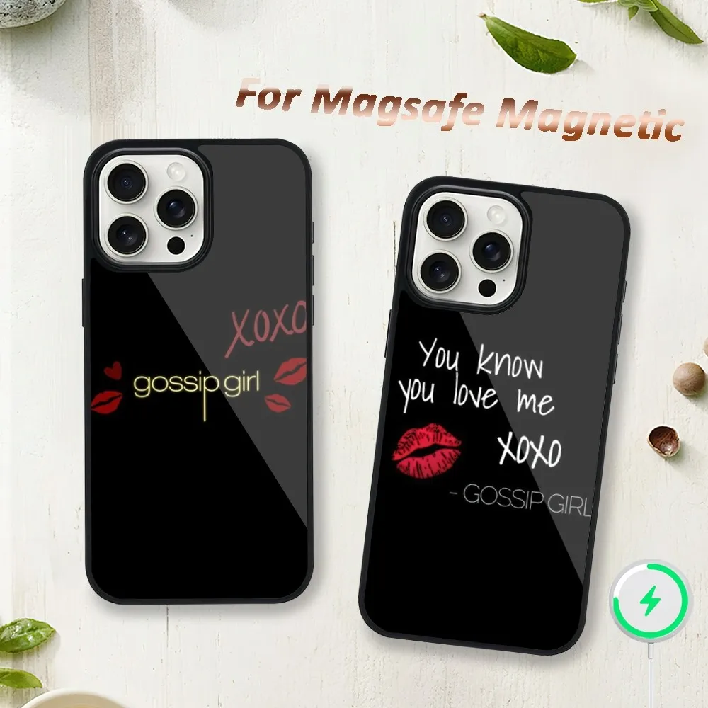 TV G-Gossip G-Girl Phone Case For iphone 11 12 Plus Max 13 14 Mini Pro 15 Magsafe Magnetic Wireless Charging Shell