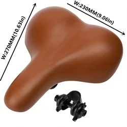 ZHIQIU Comfortable Bicycle Saddle City or Road Bikes Seat Replacement with Wide Cushion for Men & Women