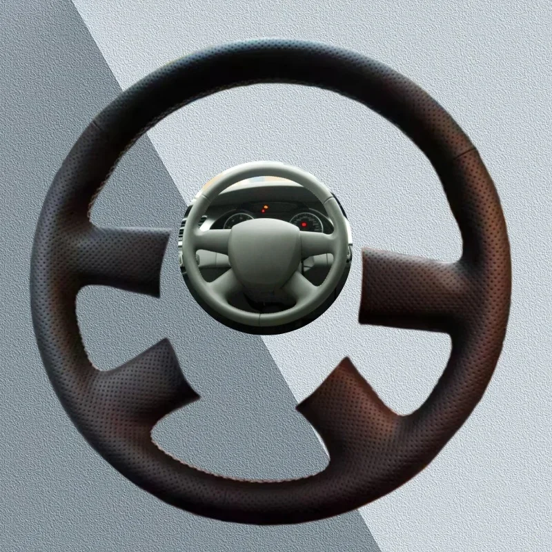 

Чехол на руль автомобиля на заказ для Audi A4 B7 B8 A6 C6 2004-2011 Q7 2005-2011, аксессуары для салона автомобиля из искусственной кожи