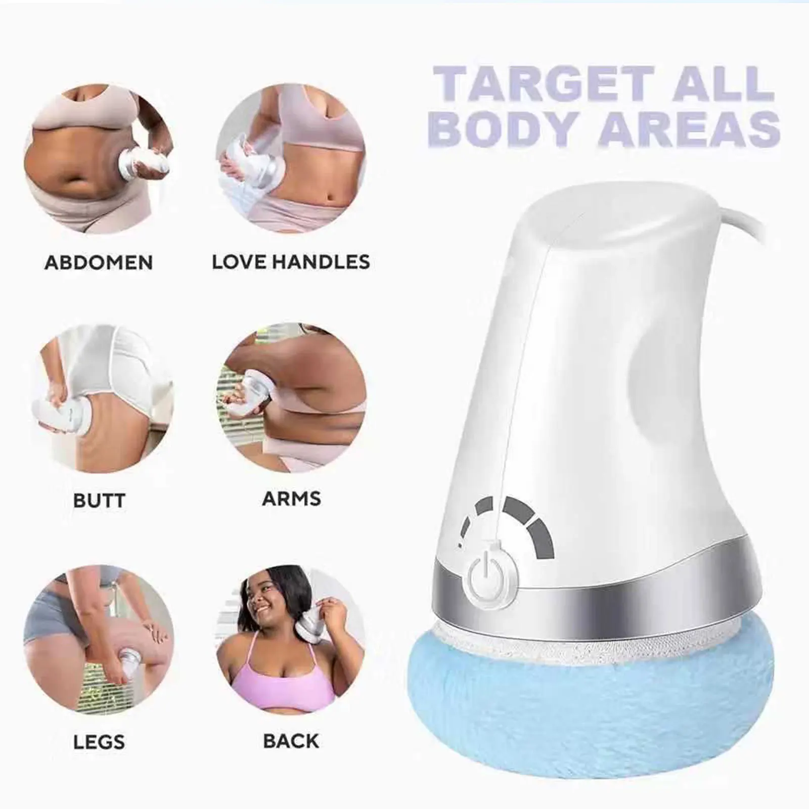 

Electric Body Massager Machine with 3 Reusable Pads Anti Cellulite Massager Tool for Neck Shoulder Waist Abdomen Buttocks Legs
