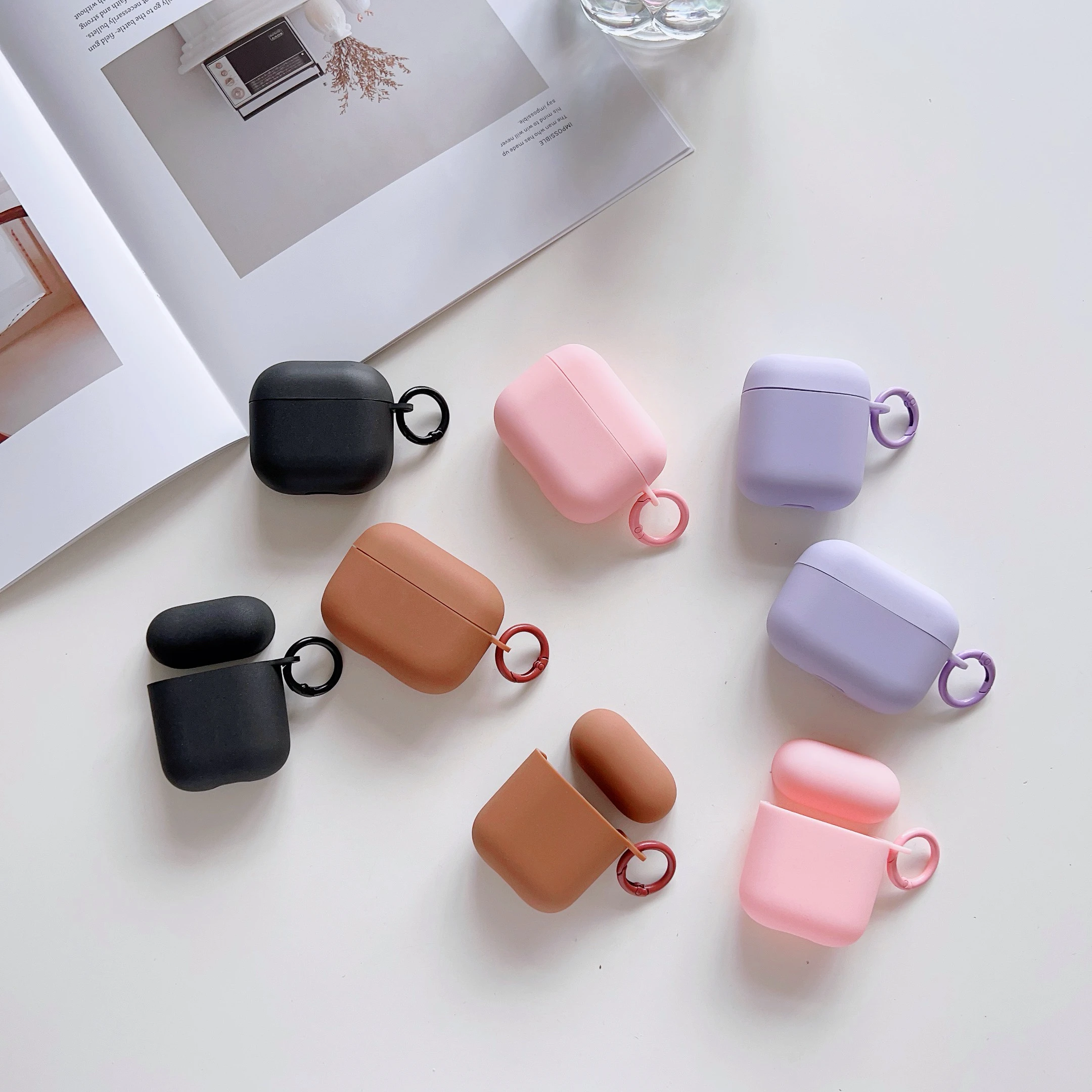 Drahtlose Bluetooth-Hülle für AirPods 4 AirPods 3 AirPods Pro und Pro 2 TPU-Muster-Kopfhörerhülle