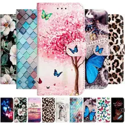 Lovely Cats Square Butterfly Cover For Samsung Galaxy S23 S21 S20 FE S22 Note 8 9 10 20 Ultra S10 Plus Wallet Stand Fundas P01E