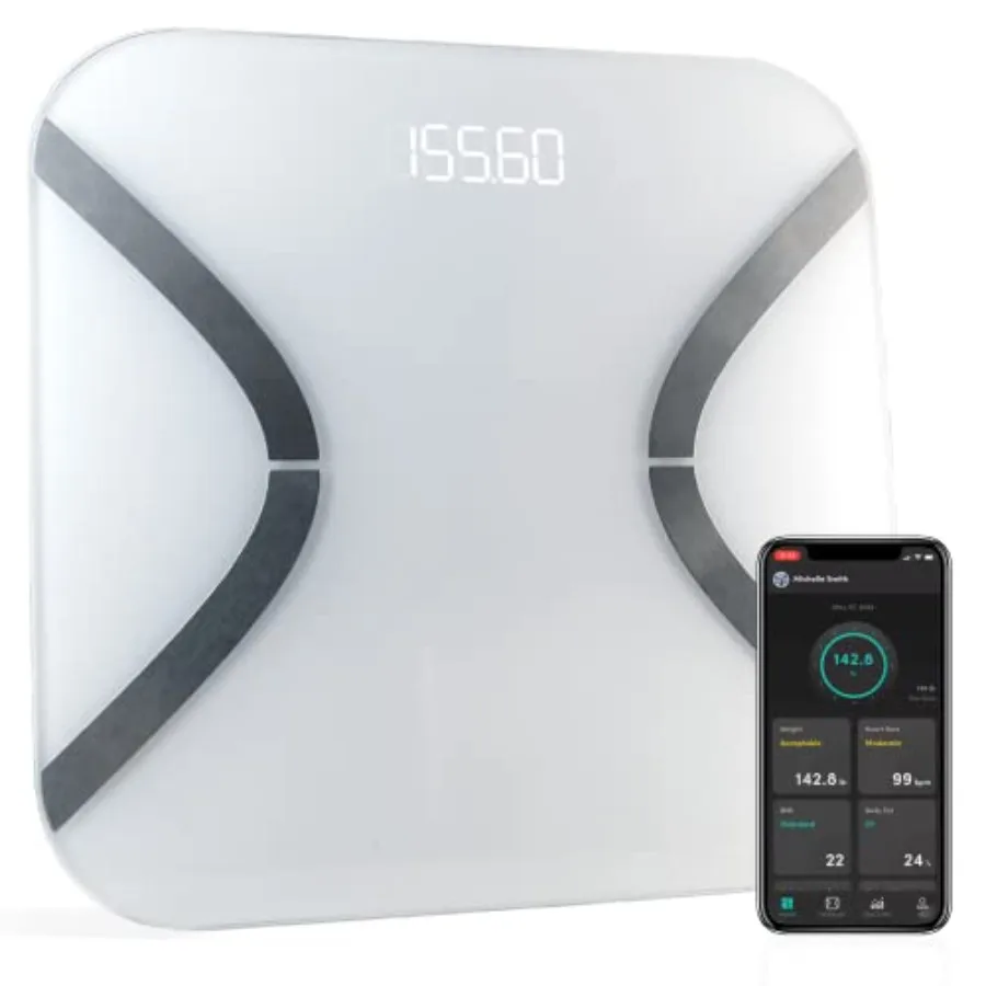 

Korescale Digital Smart Scale with BMI Body Fat Muscle Mass Weight Highly Accurate Bathroom Scales Bluetooth Composition Analyz