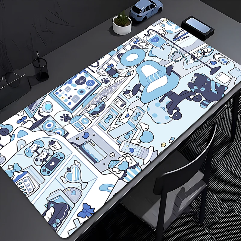 Tapis de souris Anime, accessoires de jeu pour ordinateur de bureau, tapis de bureau Kawaii, accessoires de jeu pour ordinateur portable, clavier, tapis de souris pour salle Semyon