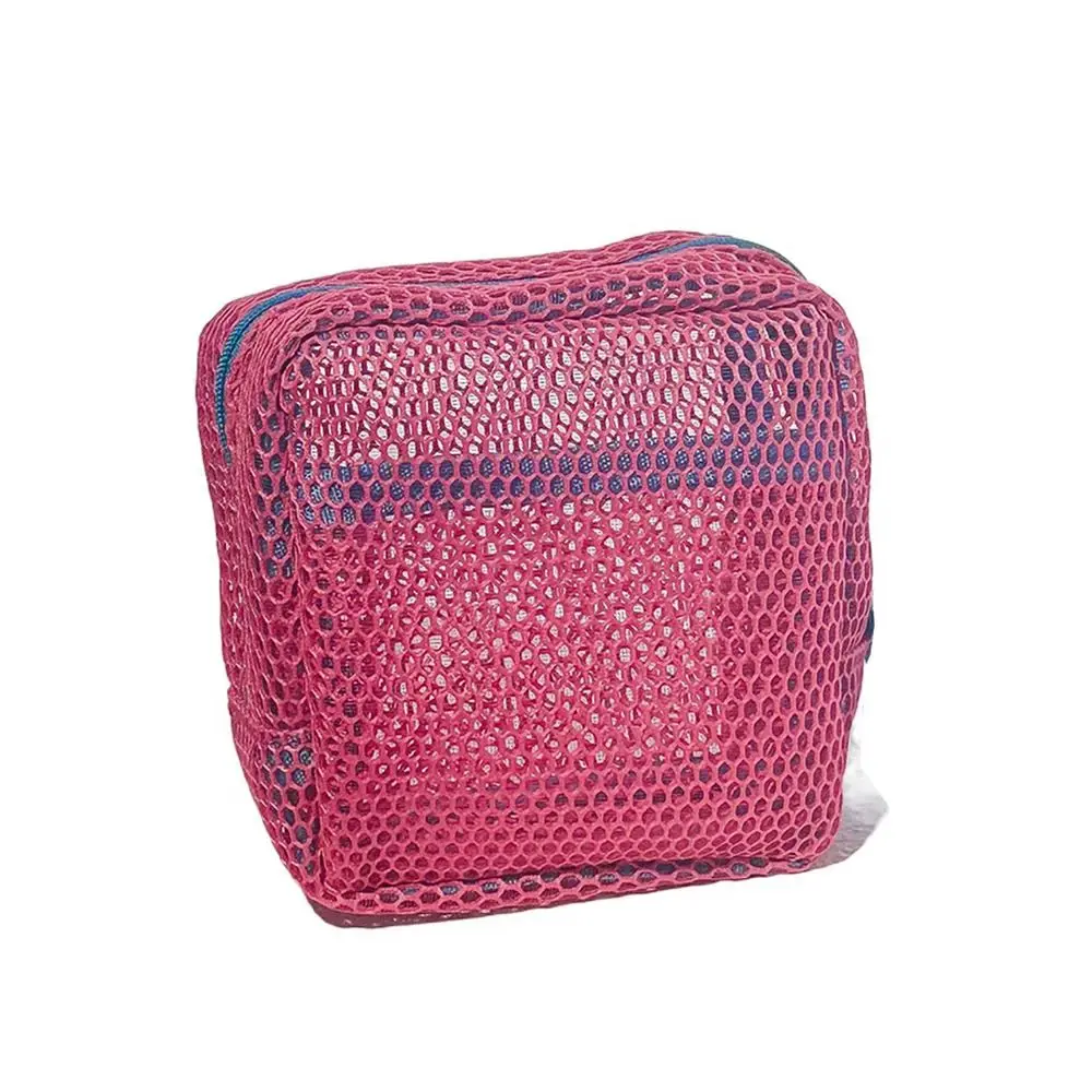 التعامل مع أكياس شبكية بسحاب قابلة للغسل وحقيبة أدوات الزينة المربعة الشفافة وتوفير المساحة ومحفظة العملات المعدنية المقاومة للاهتراء أثناء السفر #1