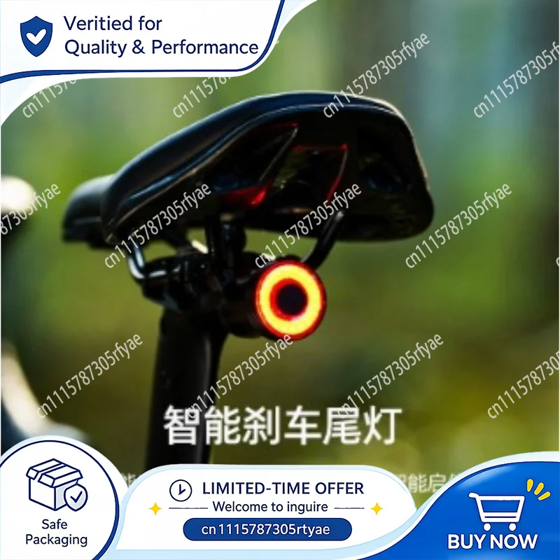 Smart Bike Brake Tail Light Automatic Sensor Warning Lamp Road Bicycle Rear Light Outdoor Cycling Safety Light
