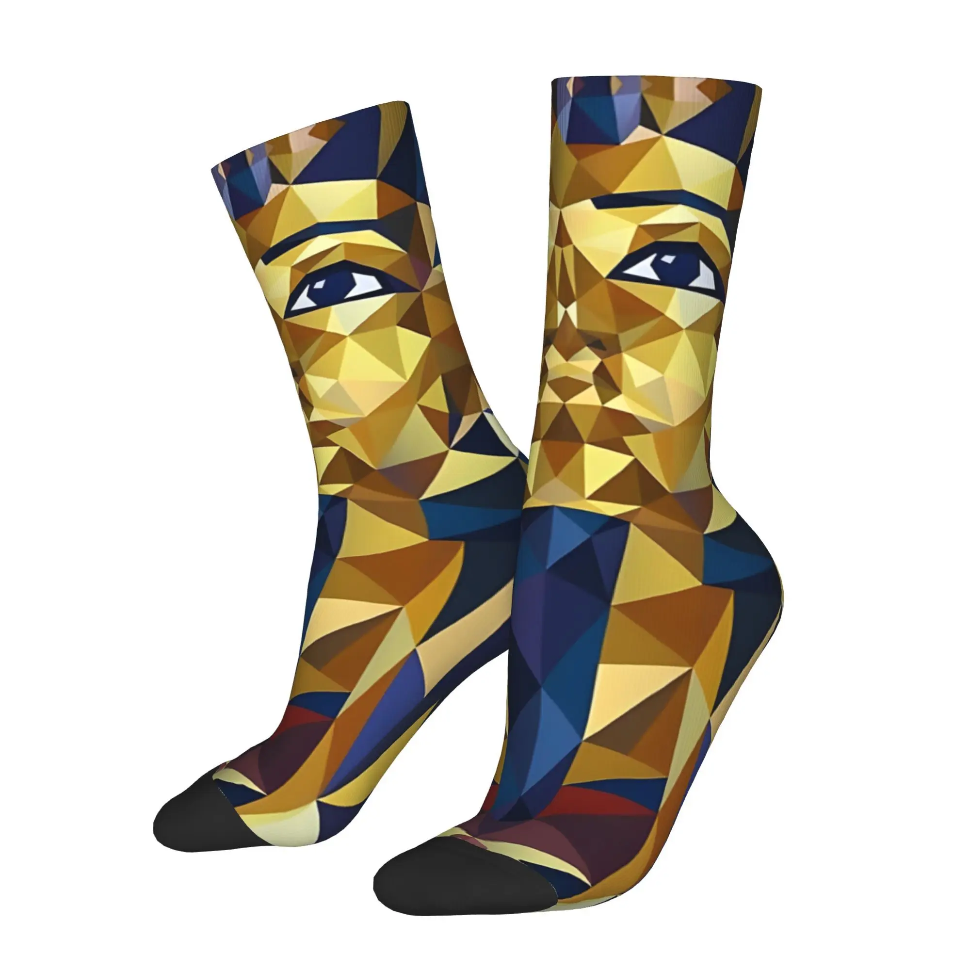 

Egyptian Pyramid Pharaoh Ancient Men Cycling Socks All Season Breathable Athletic Crew Socks for Spring Summer Fall Winter