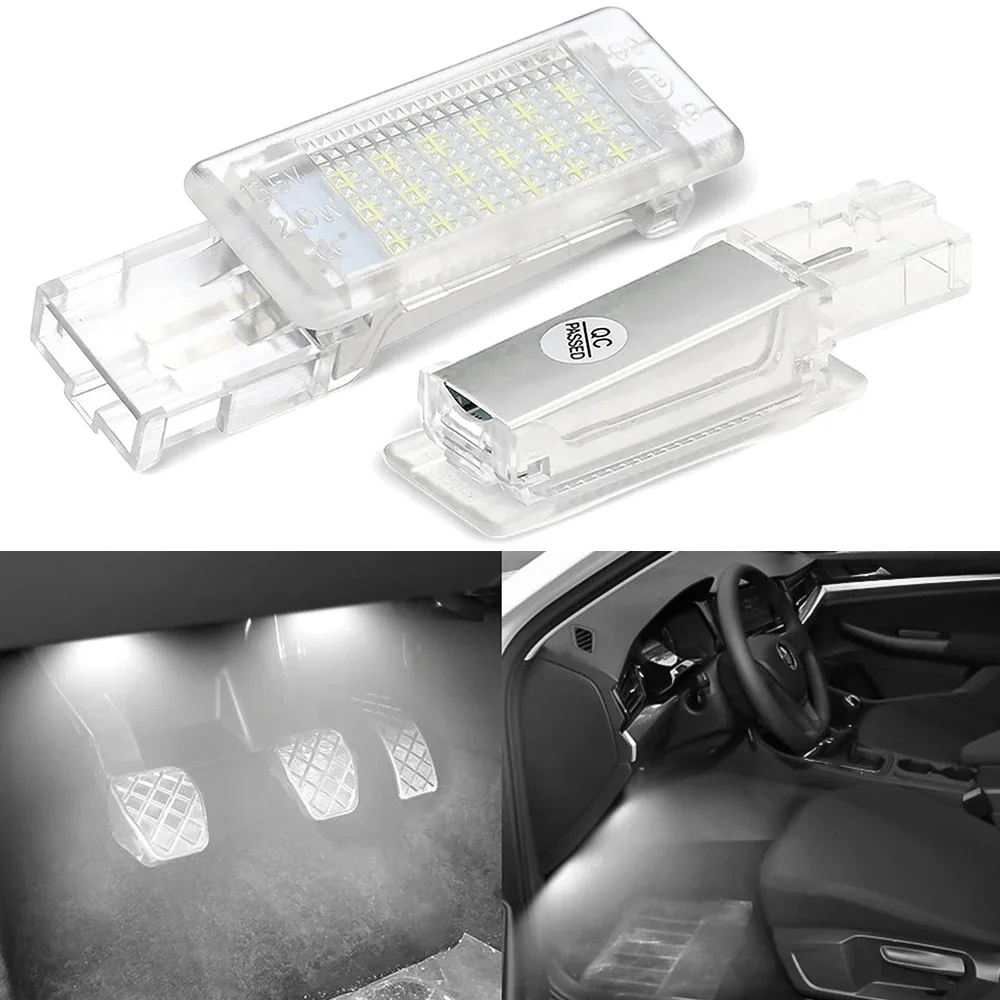 

White Car Interior Seat Lamps for VW Beetle Bora Passat Footwell Lights Door Panel Seat Lamps Corrosion Led Lights for Car