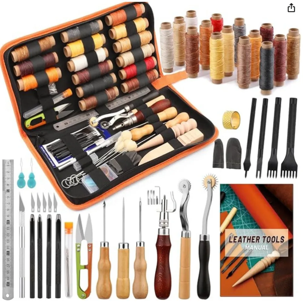 ชุดเครื่องมือทำงานหนัง ชุดอุปก - Leatherwork Or Leathercraft บทวิจารณ์และราคา