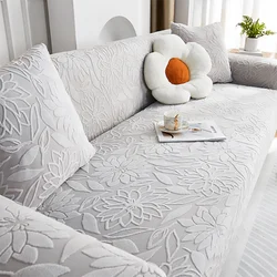 Jacquard Waterproof Sofa Covers Thick Elastic Corner Solid Couch Cover L Shaped Sofa Slipcover Protector Home 1/2/3/4 Seater