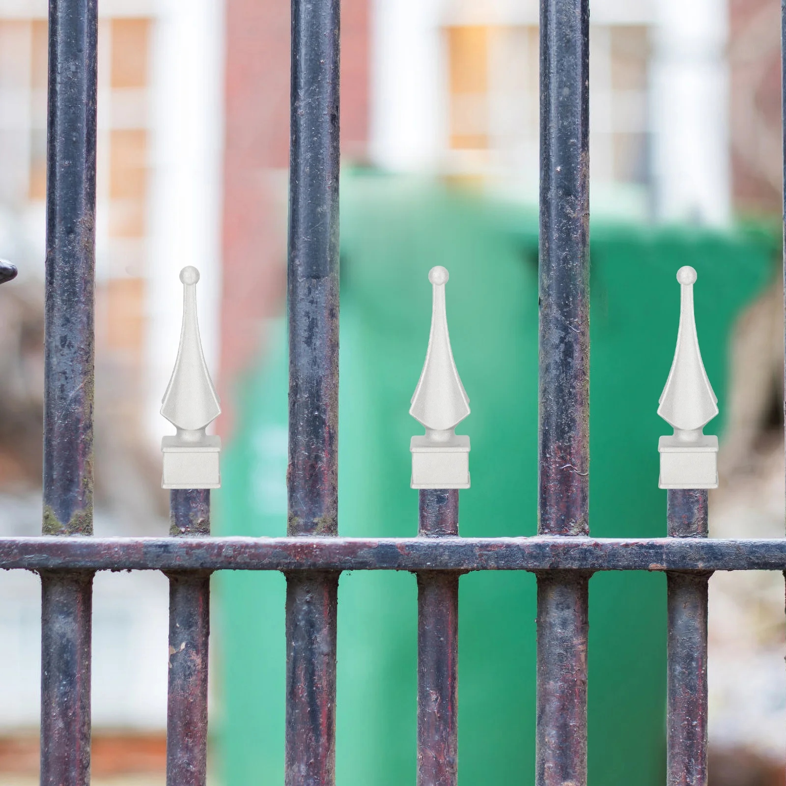 

4pcs Fence Finials Post Caps Aluminum Alloy Decorative Heads for Outdoor Garden Lawn Decoration Practical Metal Spears