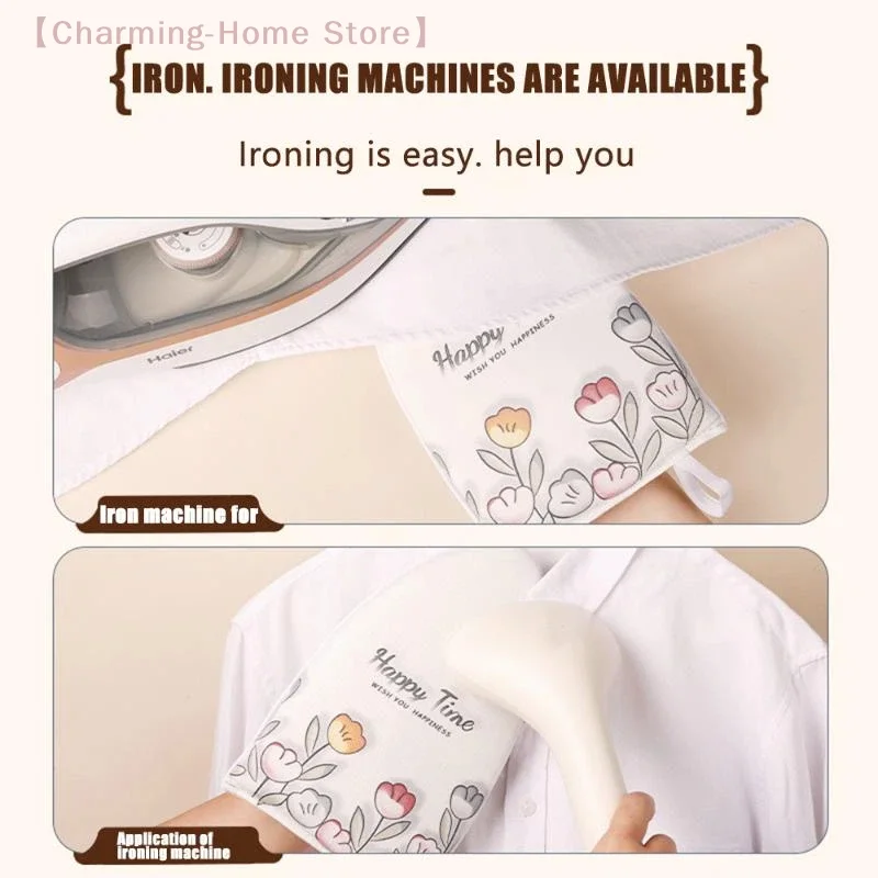 【M】Mini Handheld Ironing Pad 1PC Washable Anti-scald Heat Resistant Iron Board Cover for Home Travel Clothes Ironing