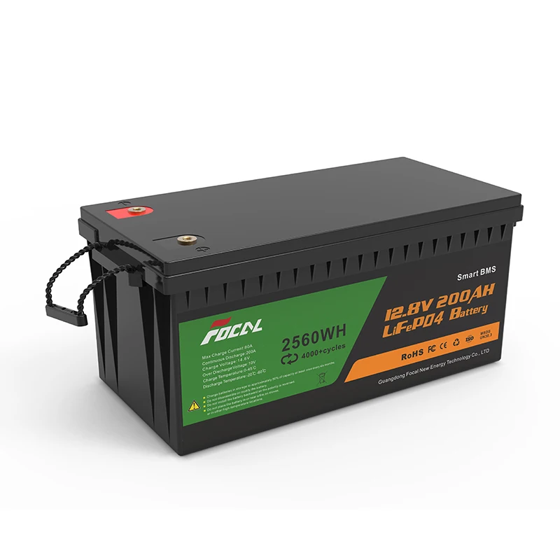 Smart 12.8V BMS Rechargeable Energy Storage Portable Lithium Ion Battery Lifepo4 100Ah 200Ah Smart Battery Management System