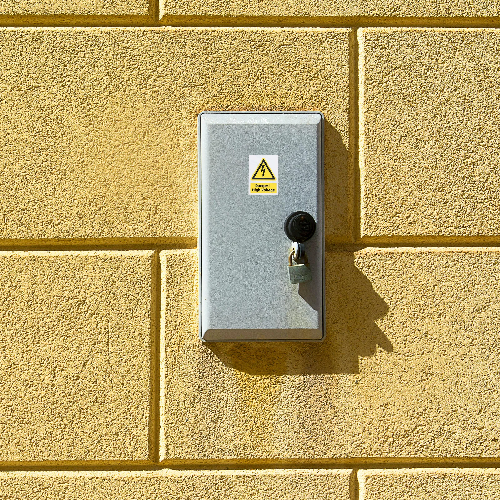 

Yellow High Voltage Warning Label Electric Fence Sign Reflective PC Caution Stickers