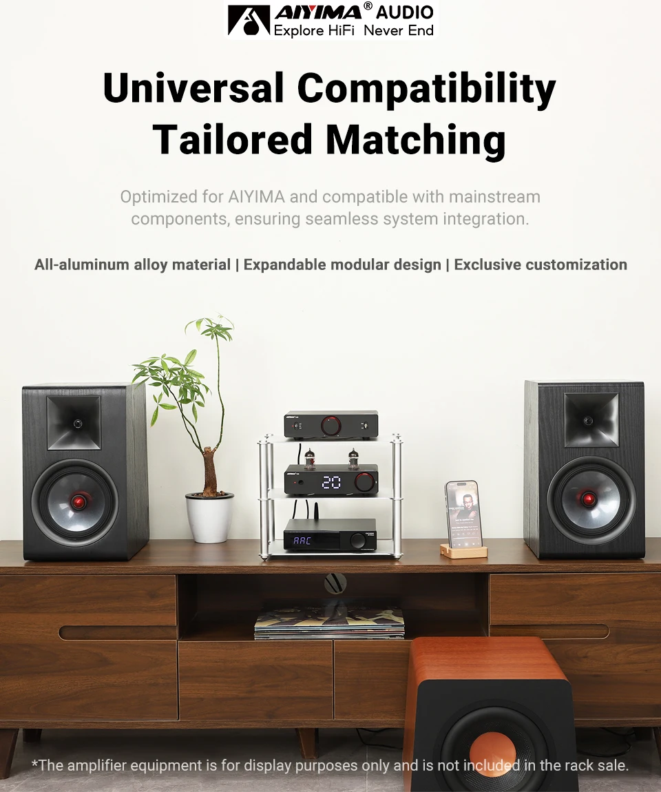 AIYIMA Metall Verstärker Rack HiFi Display Ständer für Desktop Verstärker Vorverstärker DAC Rack Mount Ständer Halterung für Home Audio System – Detail 3