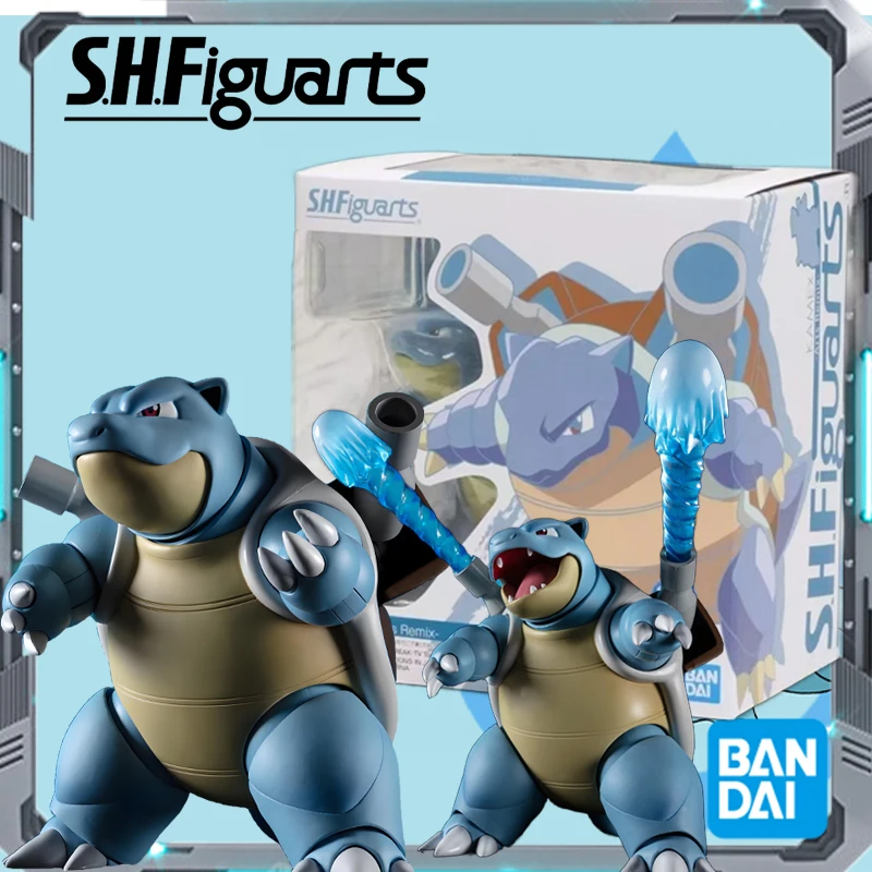 Bandai Original  SHF POKÉMON BLASTOISE -ARTS REMIX-   Anime Action Figure Assembly Model Toys Collectible Model Ornaments Gifts