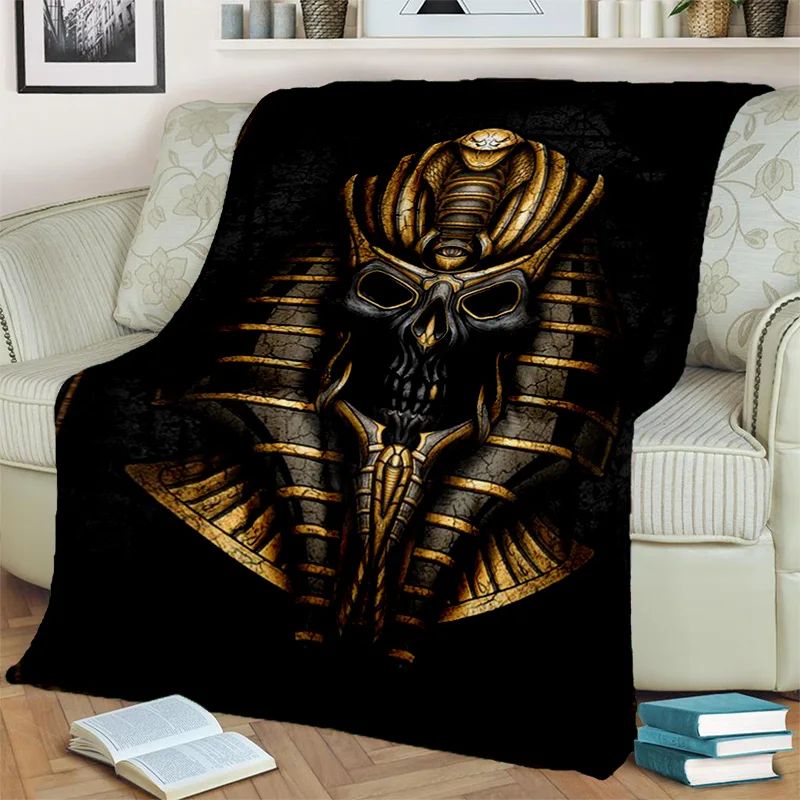 Pharaoh Egyptian Mythology Hieroglyphics Blanket,Soft Throw Blanket for Home Bedroom Bed Sofa Picnic Travel Office Cover Blanket