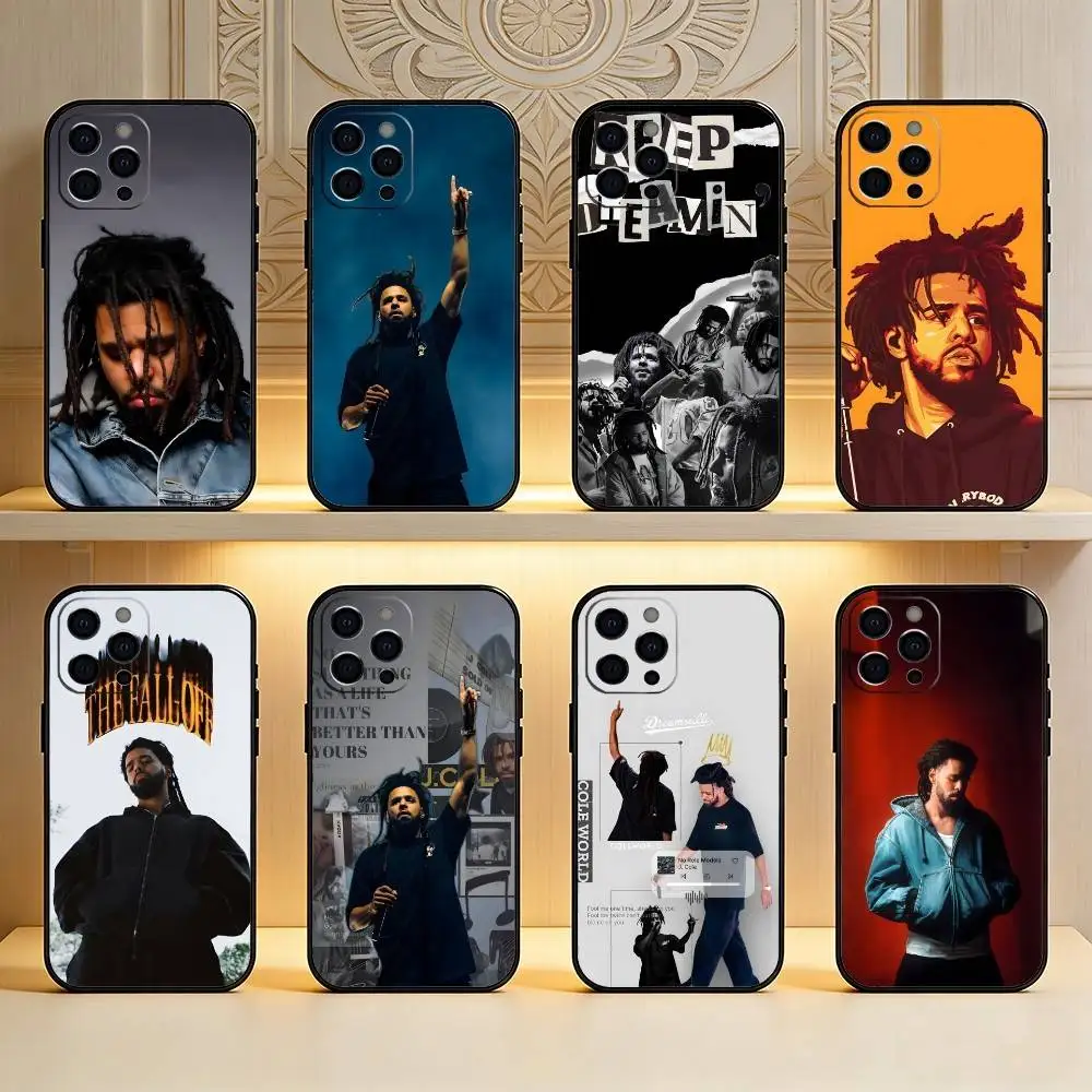 

The Fall-Off J-J Cole Phone Case For iPhone17,16,15,14,13,12 Plus,Max Soft Silicone Black Cover
