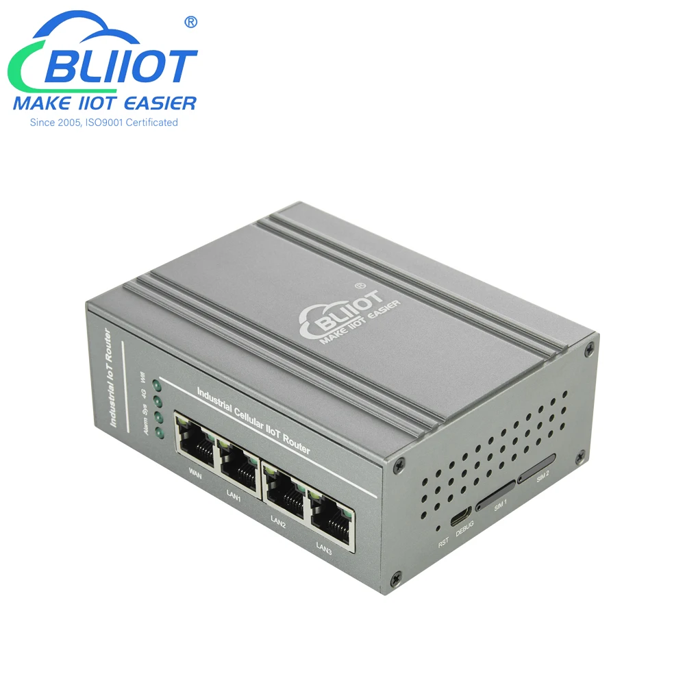 Industriële 4G Edge Router ondersteunt Modbus, MQTT-protocol Dubbele simkaarten Ethernet en WiFi