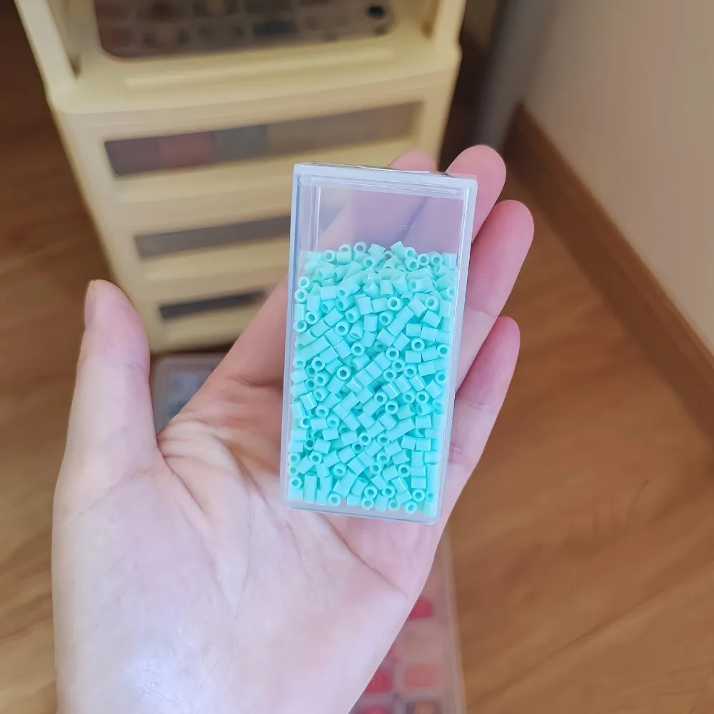 

Пластиковый прозрачный контейнер для хранения бусин Perler, большой емкости, прямоугольный, с крышкой, для ювелирных изделий