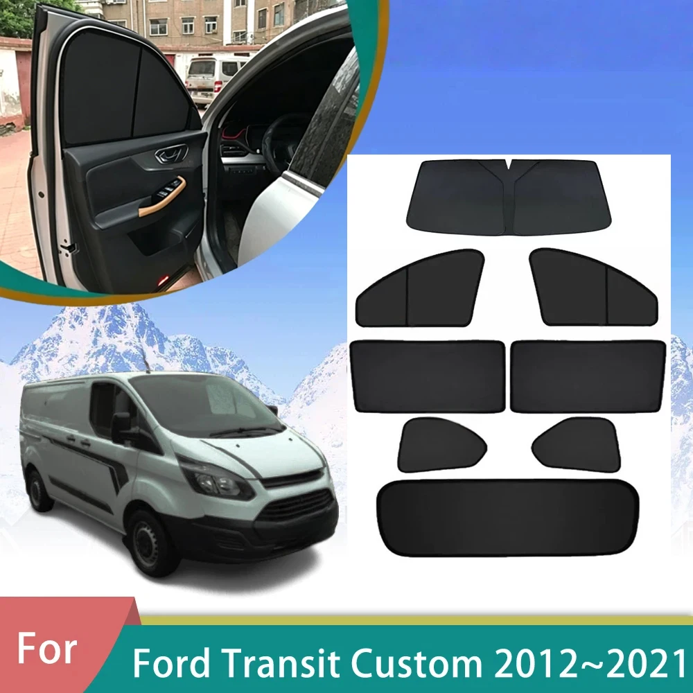 For Ford Transit Custom Tourneo 2012~2021 2015 2018 Window Curtains Sunshade Shading Privacy Shading Visor Car Auto