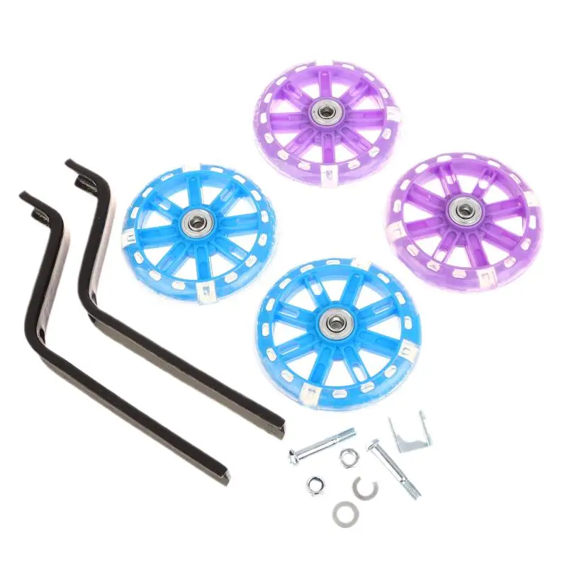 AliExpress NONE 1set Kids Bike Training Wheels Biking Flash Mute Wheel Bicycle Stabiliser Mounted Kit For 12/14/16/18/20 Inch Children Bicycle