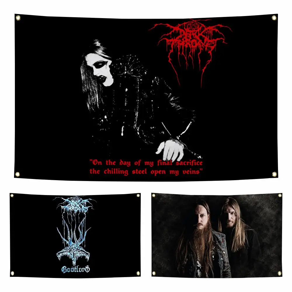 Band D-Darkthrone Flags Personalized Flag Room Dorm Camping Picnic Garage Bar Indoor Outdoor Wall Decor