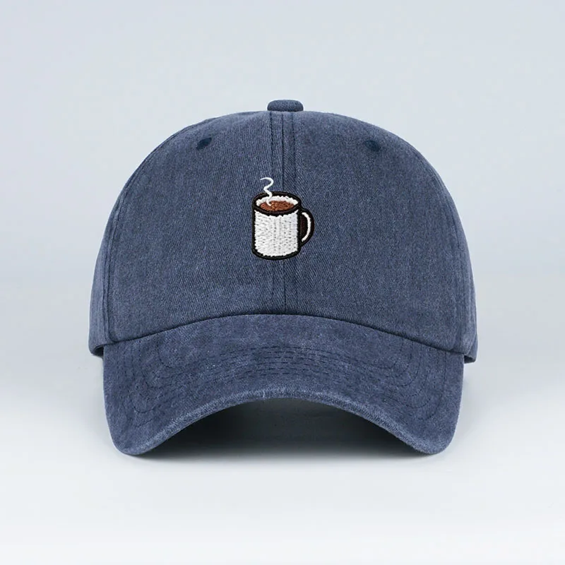 Gestickte Baseballkappe mit Kaffeetassen-Print – verstellbarer Unisex-Sonnenhut für Kaffeeliebhaber, perfekt zum Laufen und Angeln – Detail 4