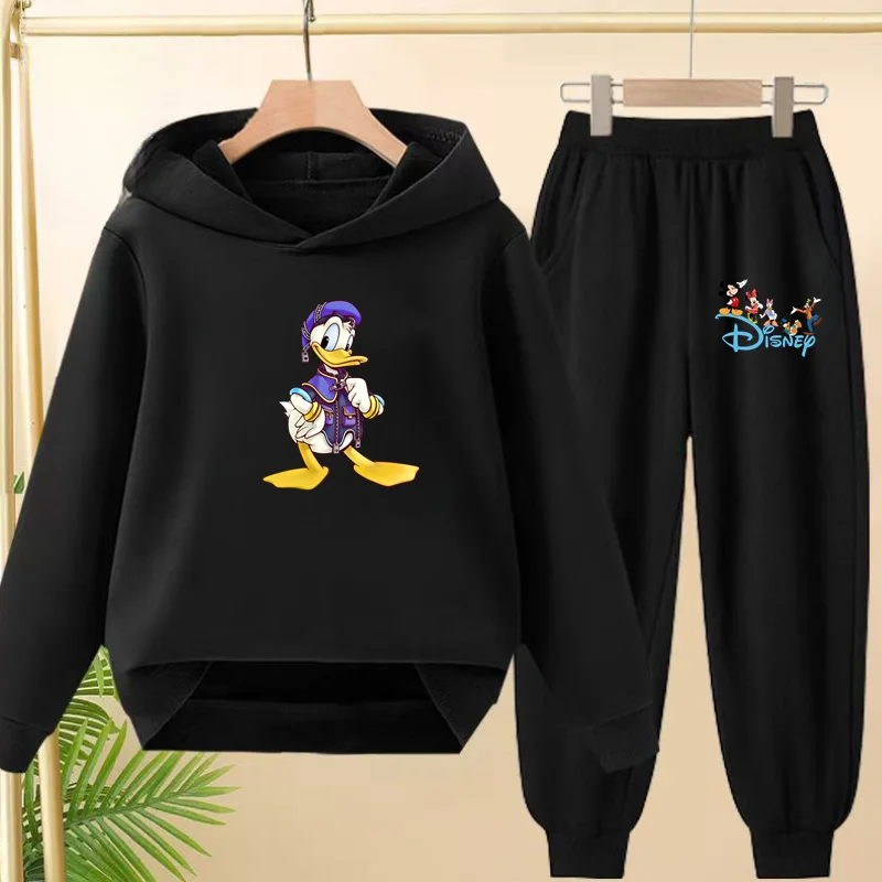 

Boy Girl 2 Piece 3-12 Age Children Leisure Anime Cartoon Hoodie+Trousers Pullover Hooded Autumn Winter New Style Sportswear Nice