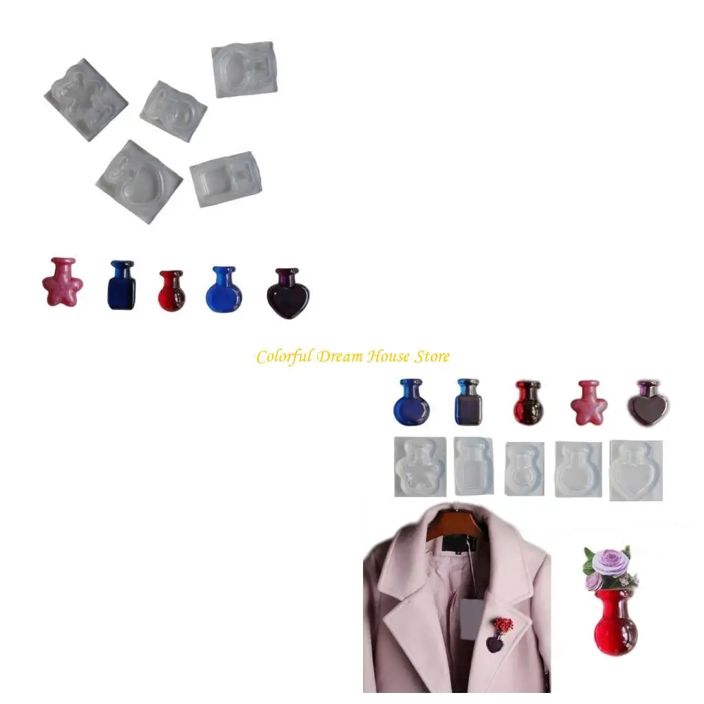 

5Pieces Resin Casting Molds Message Bottles Moulds Various Craft Moulds