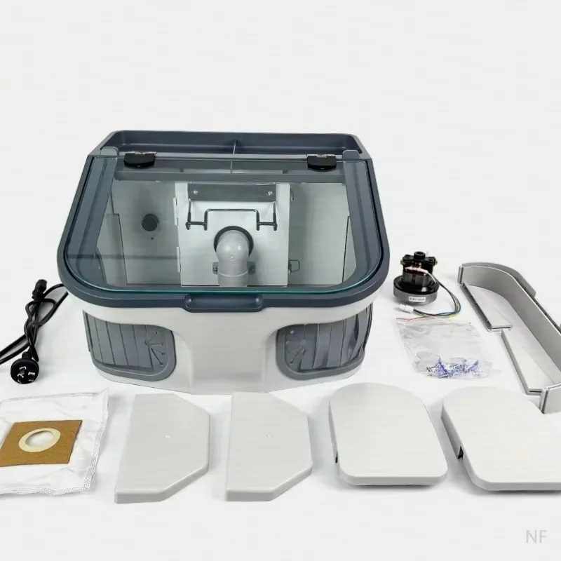 HY Desktop Workshop Sandblasting Cabinet, Built-in Dust Extraction Device Sandblasting Machine with LED Working Light