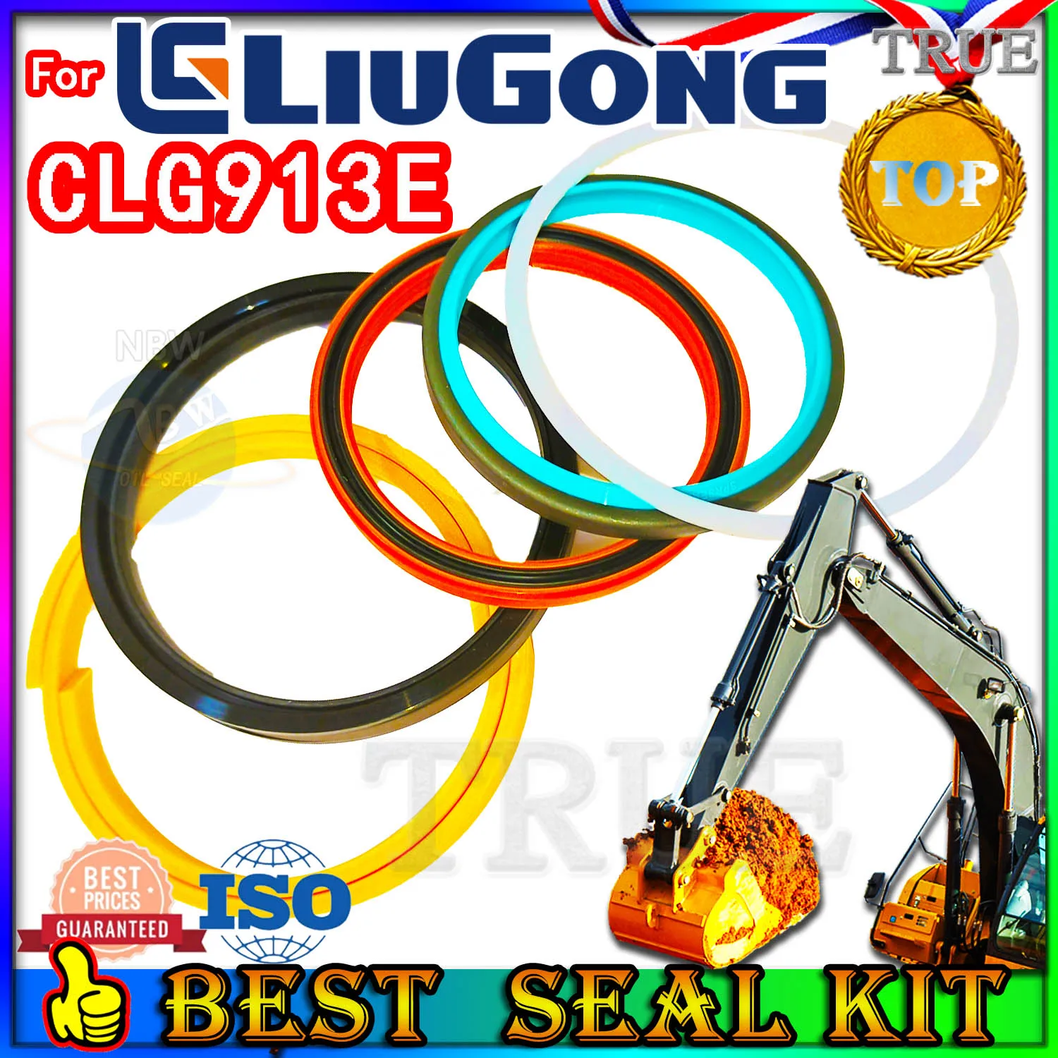 For Liugong CLG913E Oil Seal Repair Kit Boom Arm Bucket Excavator Hydraulic Cylinder Digger Clamshell Shovel Adjust Swing Gear