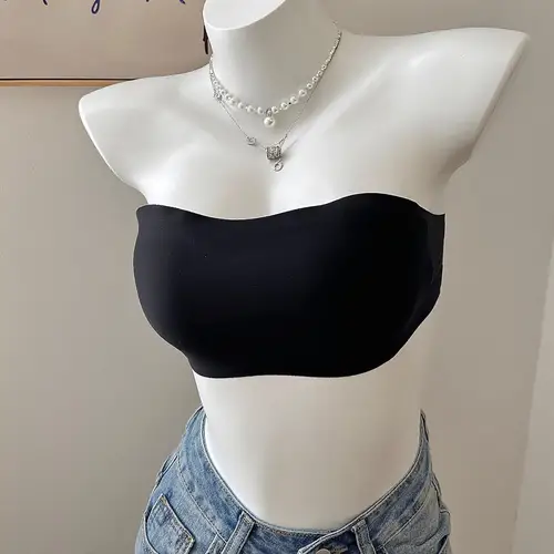 Imagen 2 del producto Sujetador Sexy sin tirantes para mujer, sujetadores push-up inalámbricos, Bralette Invisible sin costuras a prueba de deslizamiento efectivo sin correas, lencería