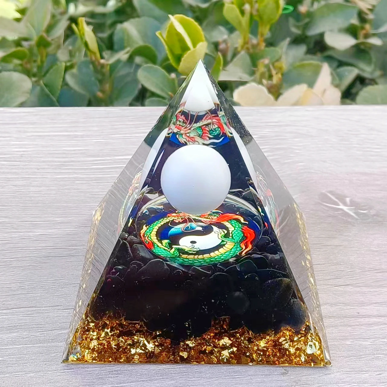 Crystals Stone Orgone Pyramid Energy Generator Natural Amethyst Peridot Reiki Chakra Meditation Tool Room Decor Christmas Gifts