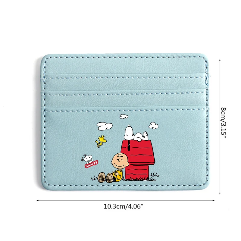 Snoopys porte-monnaie à la mode hommes femmes Ultra-mince PU carte d'identité sac porte-carte de crédit Mini porte-carte de crédit Mini portefeuille