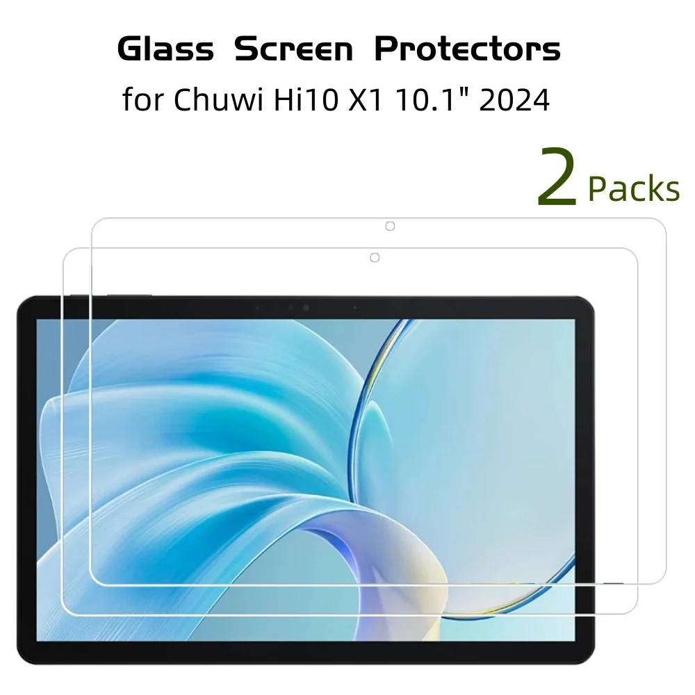 

2 Packs Tempered Glass Protectors for CHUWI Hi10 X1 2024 Tablet Screen Protector 0.33mm 9H HD Scratch Proof Protective Films