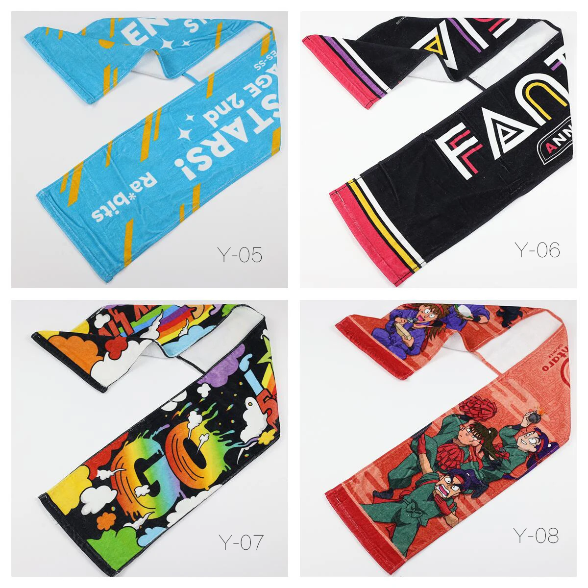 Ultra-Soft Absorbent Cotton Tennis Towels Cartoon Active Print Eco-Friendly Ideal To Dry Sweat Or Moist Wipes For Sports Use
